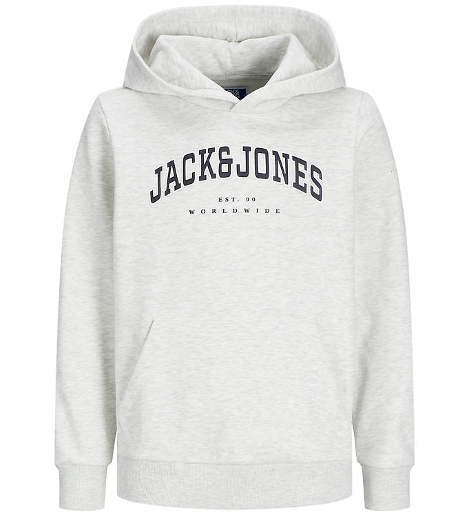Jack & Jones Hættetrøje- JjeCaleb - Noos - White Melange/LOOSE