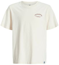Jack & Jones T-shirt - JjeBrandes - Antique White Jack & Jones T-shirt - JjeBrandes - Antique White