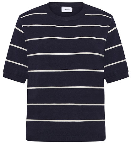 Grunt T-shirt - Strik - GrFerro - Navy Stripe Grunt T-shirt - Strik - GrFerro - Navy Stripe