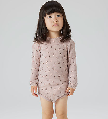 Name It Body l/æ - Uld - NmfWang - Shadow Gray/Small flowers Name It Body l/æ - Uld - NmfWang - Shadow Gray/Small flowers