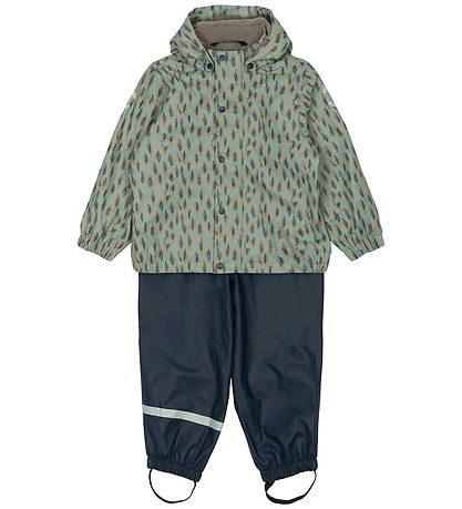 Mikk-Line Regntøj m. Fleece - PU - Iceberg Green Mikk-Line Regntøj m. Fleece - PU - Iceberg Green