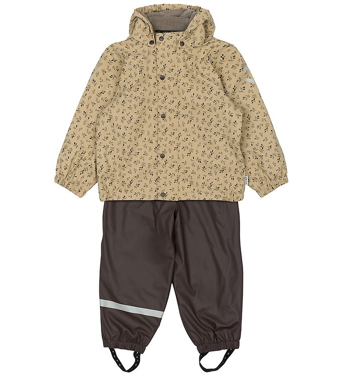 Mikk-Line Regntøj m. Seler/Fleece - PU - Cornstalk