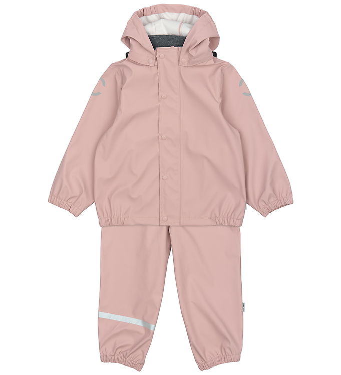 Mikk-Line Regntøj m. Seler - PU - Woodrose