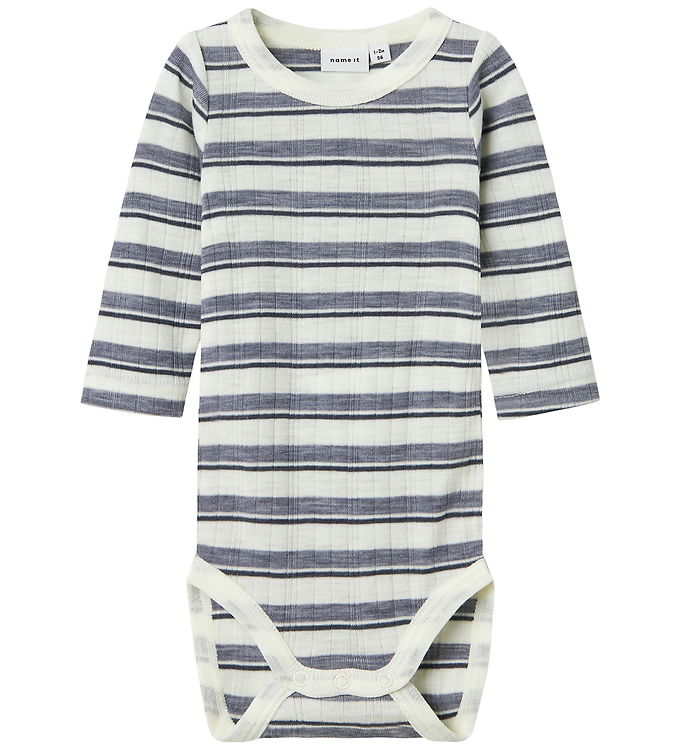 Name It Body l/æ - Uld - Rib - Noos - NbmWang - Folkstone Gray/S