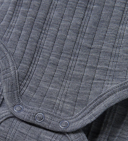 Name It Bodysuit l/s - Wool - Noos - NbmWang - Folkstone Grey