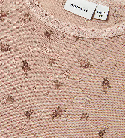 Name It Blouse - Wool - Noos - NmfWang - Shadow Gray/Small flowe