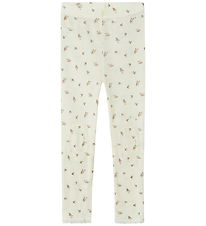 Name It Leggings - Uld - Noos - NmfWang - Snow White/Small flowe Name It Leggings - Uld - Noos - NmfWang - Snow White/Small flowe