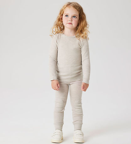 Name It Leggings - Uld - Rib - Noos - NmnWax - Nacreous Cloud