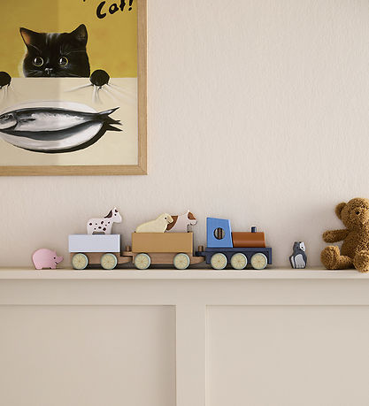 Kids Concept Tog m. Dyr - 40 cm - Træ