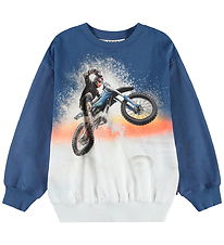 Molo Sweatshirt - Monti - Wheelie Blue Molo Sweatshirt - Monti - Wheelie Blue