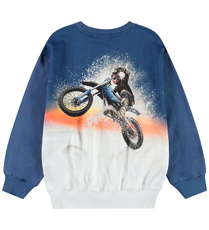 Molo Sweatshirt - Monti - Wheelie Blue Molo Sweatshirt - Monti - Wheelie Blue