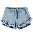 Molo Shorts - Denim - Agnetha - Distressed Washed Molo Shorts - Denim - Agnetha - Distressed Washed