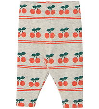 Tiny Cottons Leggings - Rib - Cherry - Light Cream Heather Tiny Cottons Leggings - Rib - Cherry - Light Cream Heather