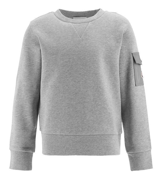 Moncler Sweatshirt - Gråmeleret m. Lomme