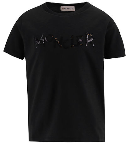Moncler T-shirt - Sort m. Pailletter