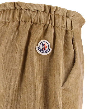 Moncler Shorts - Fløjl - Medium Beige