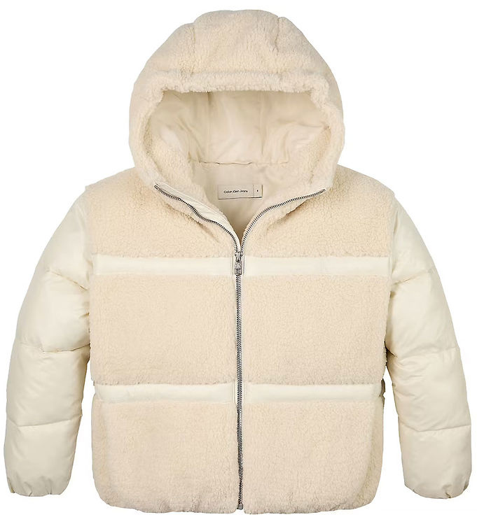 Calvin Klein Dynejakke m. Fleece - Whitecap Gray