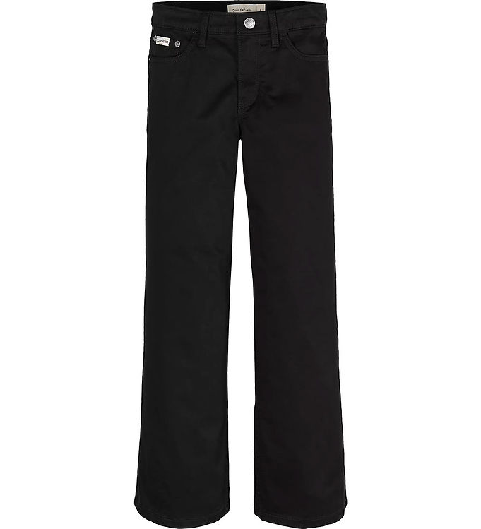 Calvin Klein Bukser - Cotton Sateen - Ck Black