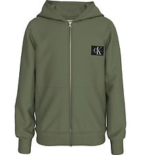 Calvin Klein Cardigan - Badge - Thyme Green Calvin Klein Cardigan - Badge - Thyme Green