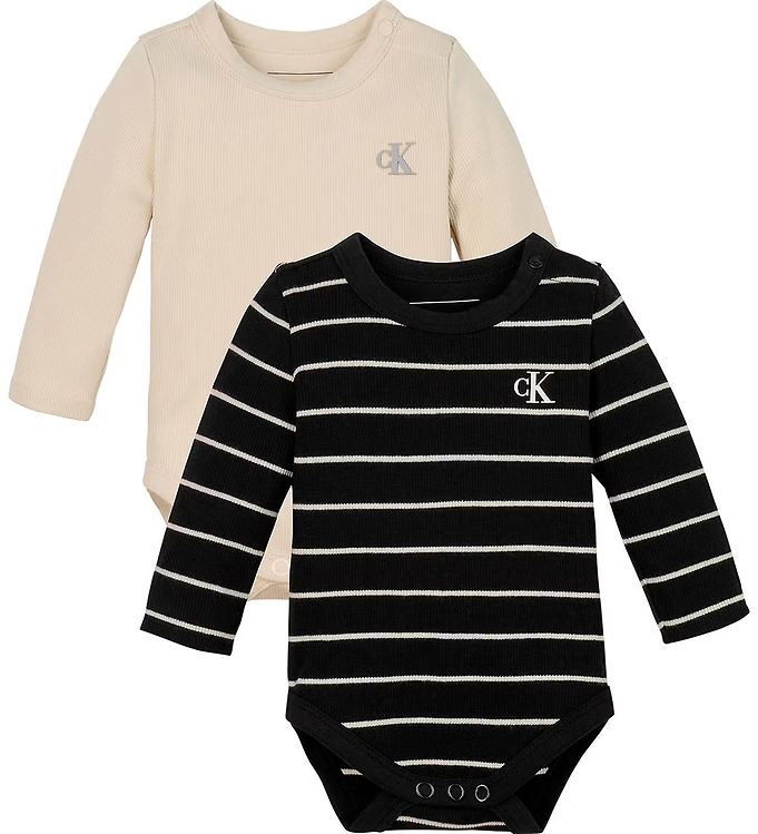 Calvin Klein Body l/æ - Rib - 2-Pak - Ck Black/White Cap