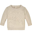 Calvin Klein Bluse - strik - Monogram - Whitecap Gray Calvin Klein Bluse - strik - Monogram - Whitecap Gray