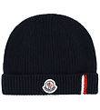 Moncler Hue - Uld - Navy m. Logostribe Moncler Hue - Uld - Navy m. Logostribe