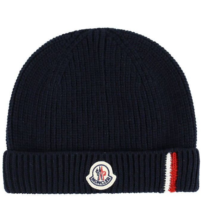 Moncler Hue - Uld - Navy m. Logostribe