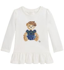 Polo Ralph Lauren Bluse - Hvid m. Bamse Polo Ralph Lauren Bluse - Hvid m. Bamse