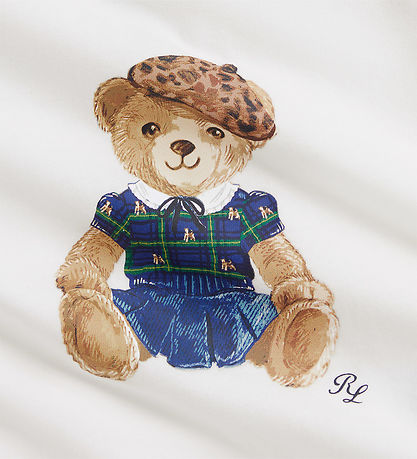 Polo Ralph Lauren Bluse - Hvid m. Bamse