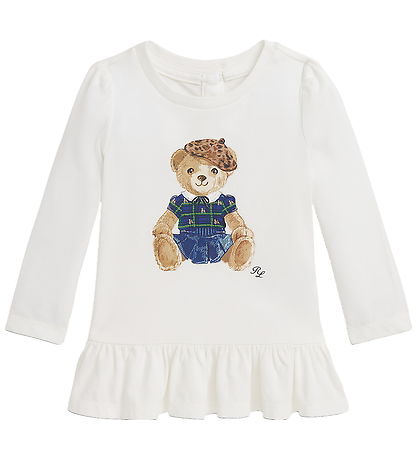 Polo Ralph Lauren Bluse - Hvid m. Bamse