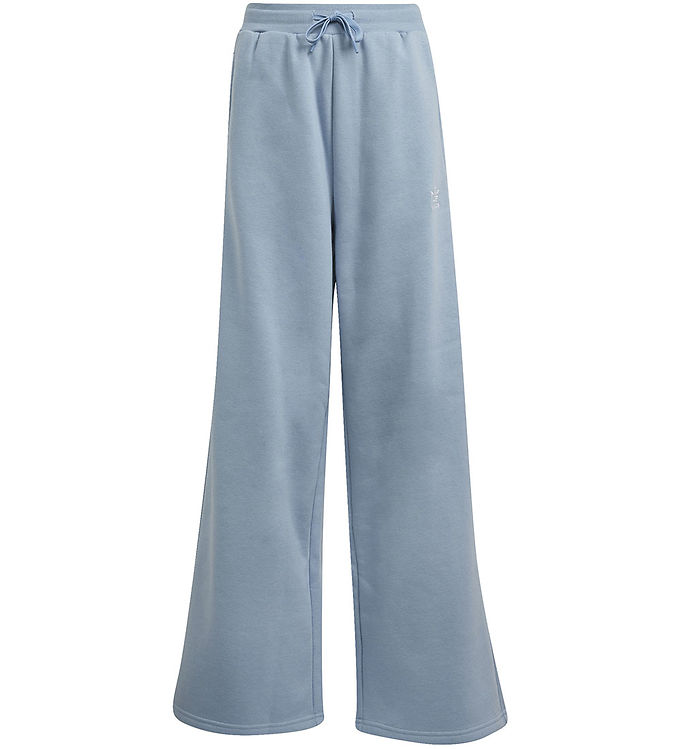 adidas Originals Sweatpants - Wide Leg - Tactile Blue/Hvid