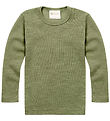 Engel Bluse - Uld - Sage Green Melange Engel Bluse - Uld - Sage Green Melange