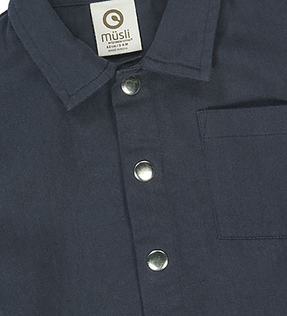Müsli Skjorte - Twill Baby - Night Blue Müsli Skjorte - Twill Baby - Night Blue