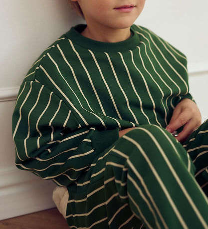 Müsli Sweatpants - Pinstripe - Green Gables/Oak Müsli Sweatpants - Pinstripe - Green Gables/Oak