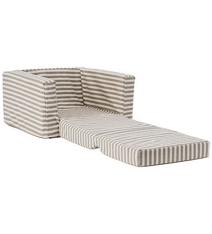 Kids Concept Lænestol/Legemadras - Foldbar - 42x44x48 - Grå/Hvid