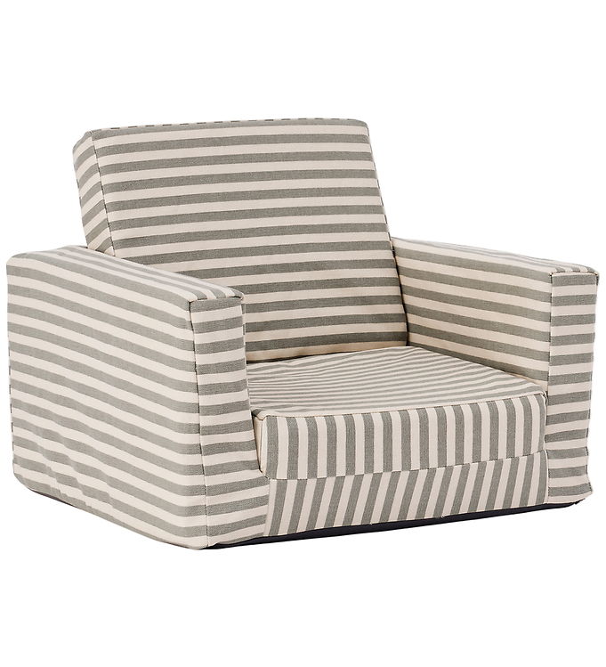 Kids Concept Lænestol/Legemadras - Foldbar - 42x44x48 - Grå/Hvid