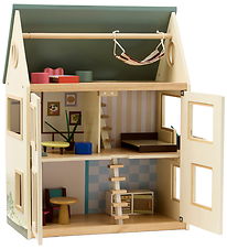 Kids Concept Dukkehus - Aiden - 46 cm - Træ/Multifarve Kids Concept Dukkehus - Aiden - 46 cm - Træ/Multifarve