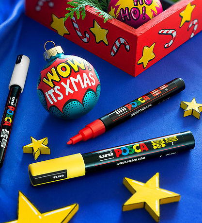 Posca Tuscher - PC-3M - 4 stk. - Rød/Gul/Blå/Sort Posca Tuscher - PC-3M - 4 stk. - Rød/Gul/Blå/Sort