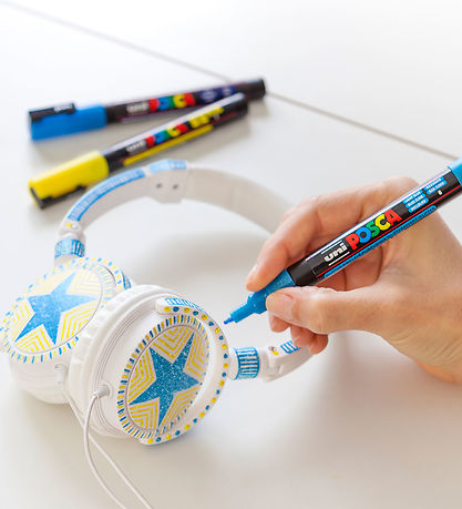 Posca Tuscher - PC-3M - 4 stk. - Blå/Grøn/Lilla m. Glimmer Posca Tuscher - PC-3M - 4 stk. - Blå/Grøn/Lilla m. Glimmer