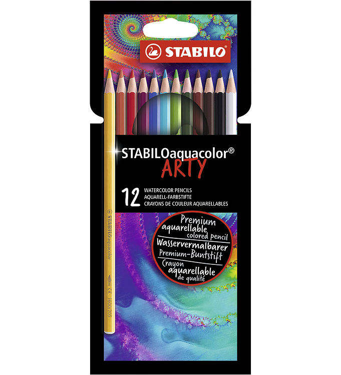 STABILO Aquacolor - Watercolor Colored Pencil - ARTY - Set 12 Pcs.