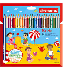 Stabilo Farveblyanter - Trio Thick - 24 stk. - Multifarvet Stabilo Farveblyanter - Trio Thick - 24 stk. - Multifarvet