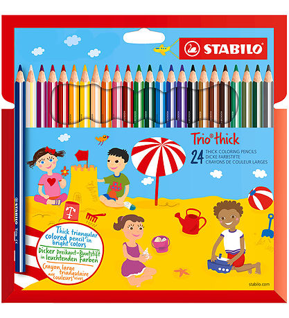 Stabilo Farveblyanter - Trio Thick - 24 stk. - Multifarvet Stabilo Farveblyanter - Trio Thick - 24 stk. - Multifarvet