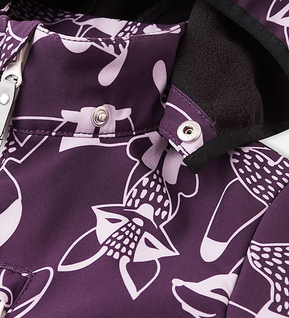 Reima Softshelldragt m. Fleece - Nurmes - Lilla m. Ræve Reima Softshelldragt m. Fleece - Nurmes - Lilla m. Ræve