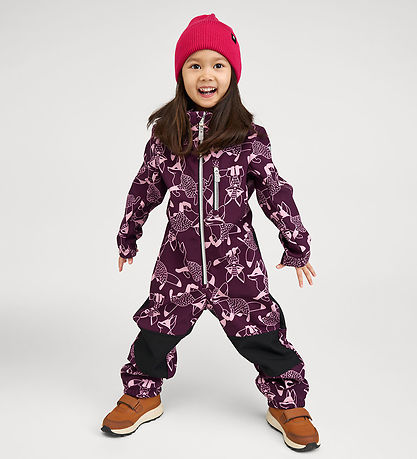 Reima Softshelldragt m. Fleece - Nurmes - Lilla m. Ræve Reima Softshelldragt m. Fleece - Nurmes - Lilla m. Ræve