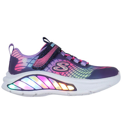 Skechers Sko m. Lys - Rainbow Cruisers - Navy/Multi