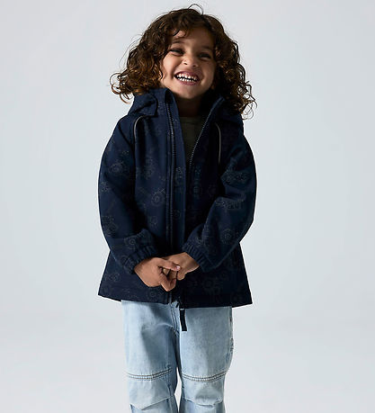 Name It Softshelljakke m. Fleece - NmmAlfa08 - Dark Sapphire m.  Name It Softshelljakke m. Fleece - NmmAlfa08 - Dark Sapphire m.