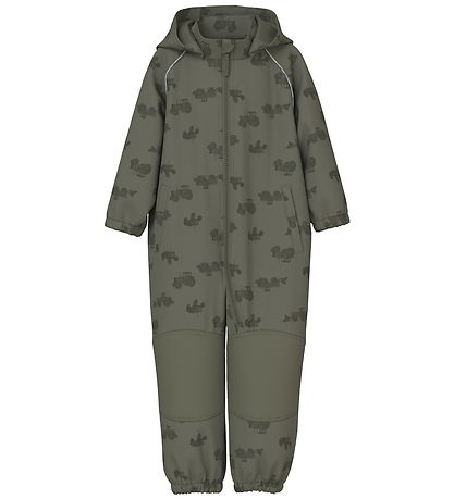 Name It Softshell Suit w. Fleece - Noos - NmmAlfa08 - Dusty Oliv
