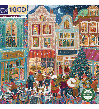 Eeboo Puslespil - 1000 Brikker - 58,4x58,4 cm - A Happy Holiday