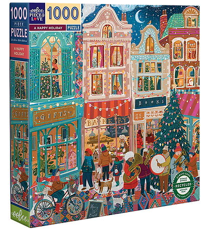 Eeboo Puslespil - 1000 Brikker - 58,4x58,4 cm - A Happy Holiday