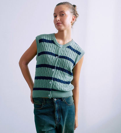 Grunt Vest - Strik - GrLine - Dust Green/Navy Grunt Vest - Strik - GrLine - Dust Green/Navy